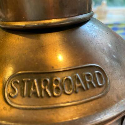 Pair Vintage  Copper Port Starboard  Oil Lanterns