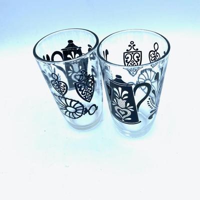 Set of 4 Strickingly Good Looking MCM Juice Glasses