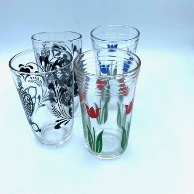 Set of 4 Strickingly Good Looking MCM Juice Glasses