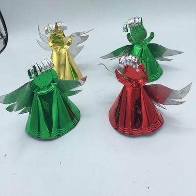 Vintage 1950â€™s foil Christmas angels