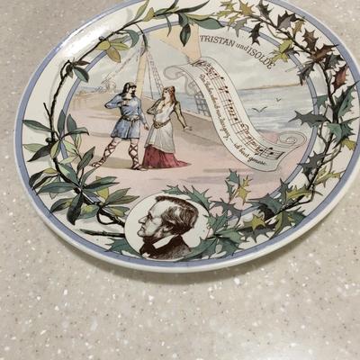 Antique Richard Wagner Tristan Und Isolde opera German plate