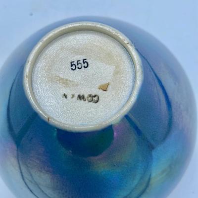 Vintage Cowan Studio Art  Pottery 1925 Blue â€œ Angle â€œ Bowl #555