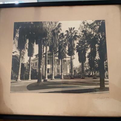 Antique Original Framed Photograph SQUIRE MANSION C. 1910 by Kellogg Old West