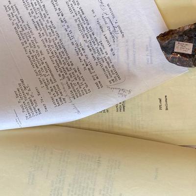 HISTORY - Paul Francis Kerr  File Correspondence & Sample from SUNSHINE MINE