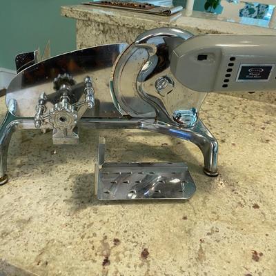 Vintage Rival Glossy Chrome Meat Slicer !