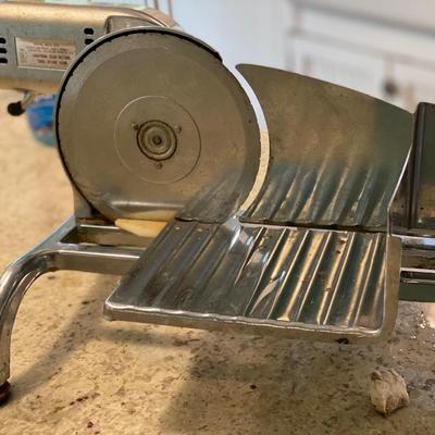 Vintage Rival Glossy Chrome Meat Slicer !