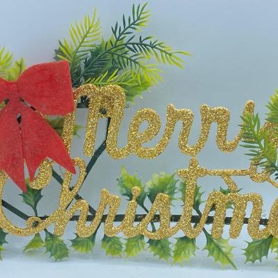 MCM Vintage 50s Merry Christmas Door or Wall Hanging
