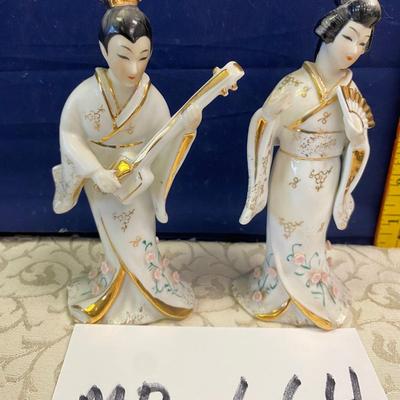 Vintage Geisha Porcelain Figures