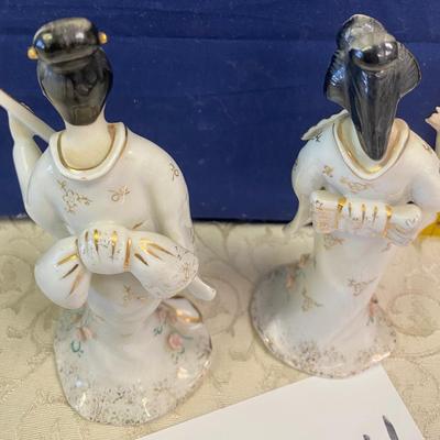Vintage Geisha Porcelain Figures