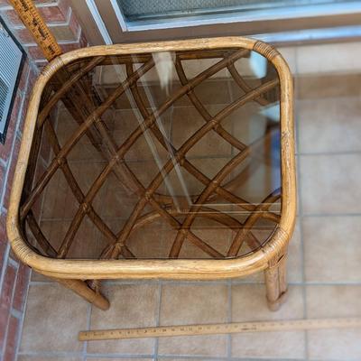 Rattan Chair and End Table