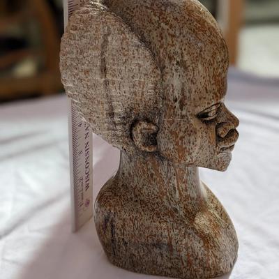 Wonderful Vintage Hand Carved Stone Bust