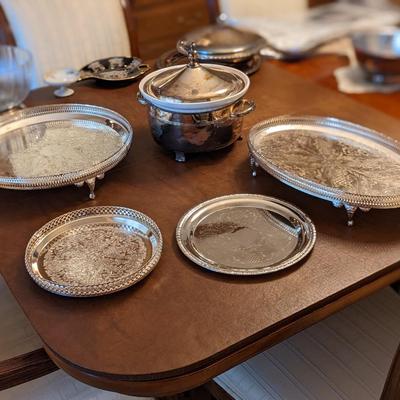 5 Silver Plated Serving Dishes