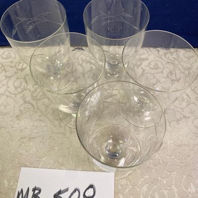 5-Frosted Crystal Stemware