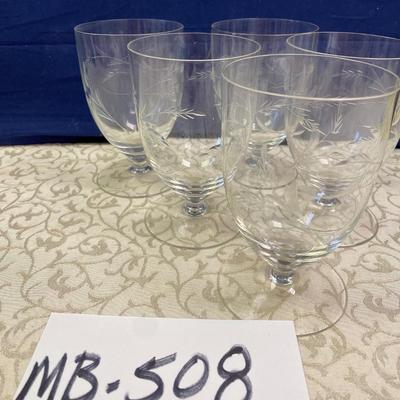 5-Frosted Crystal Stemware