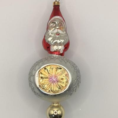 Lot 1428 Vintage Christopher Radko Traditional Santa Glass Ornament