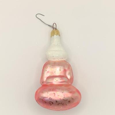 Lot 1430 Vintage Christopher Radko Glass Ornament, Pink Genie