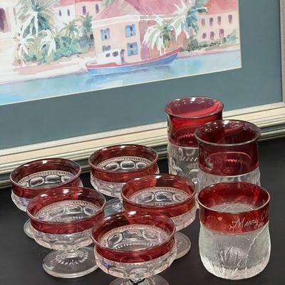 Mid-Century American Cut Glass Ruby