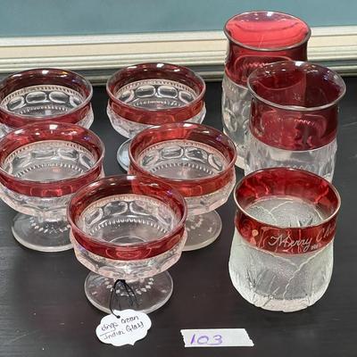 Mid-Century American Cut Glass Ruby