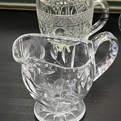 Crystal Creamers and mini glass