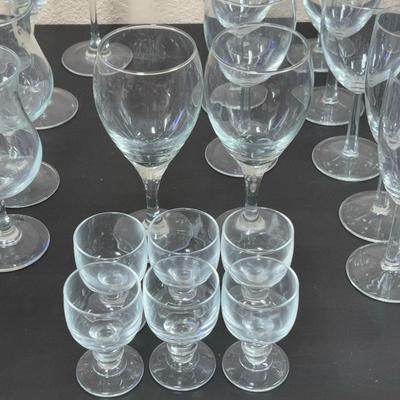Variety of Glasses Different Brans