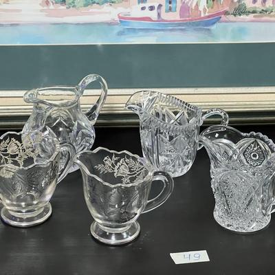 Wonderful Collection of Crystal Creamers