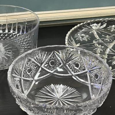 Tray and big Bowls of Crystals