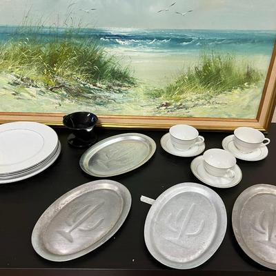 Nice Lot Of Porcelain and Silver Plates