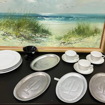Nice Lot Of Porcelain and Silver Plates