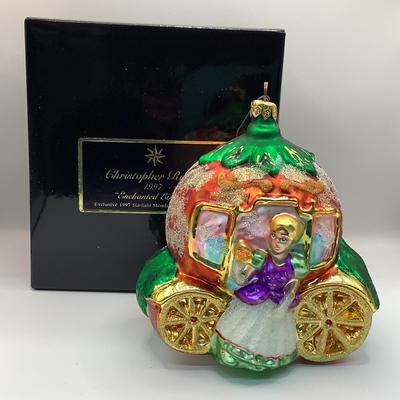 Lot 1444  Vintage Christopher Radko Glass Ornament, 1997 Enchanted Evening with box