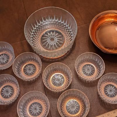 Arcoroc (France) Glass Bowl Set and CG Metal Serving Bowl