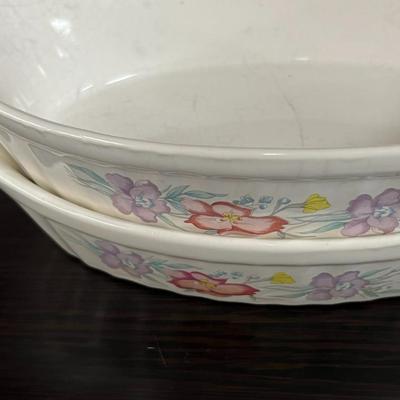 Au Gratin Dish Floral Pattern Japan Oven Safe Microwave Safe