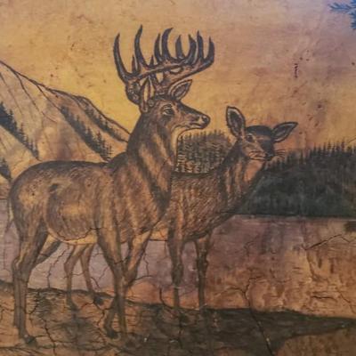 Wood tree painting