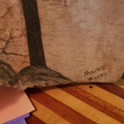 Wood tree painting
