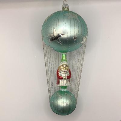 Lot 1455. Vintage Christopher Radko Glass Ornament, Vintage Ice Star Santa