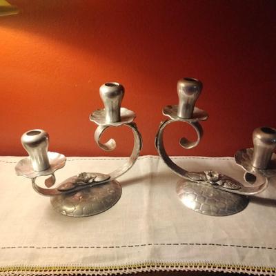 Aluminum Twinned candlestick holders