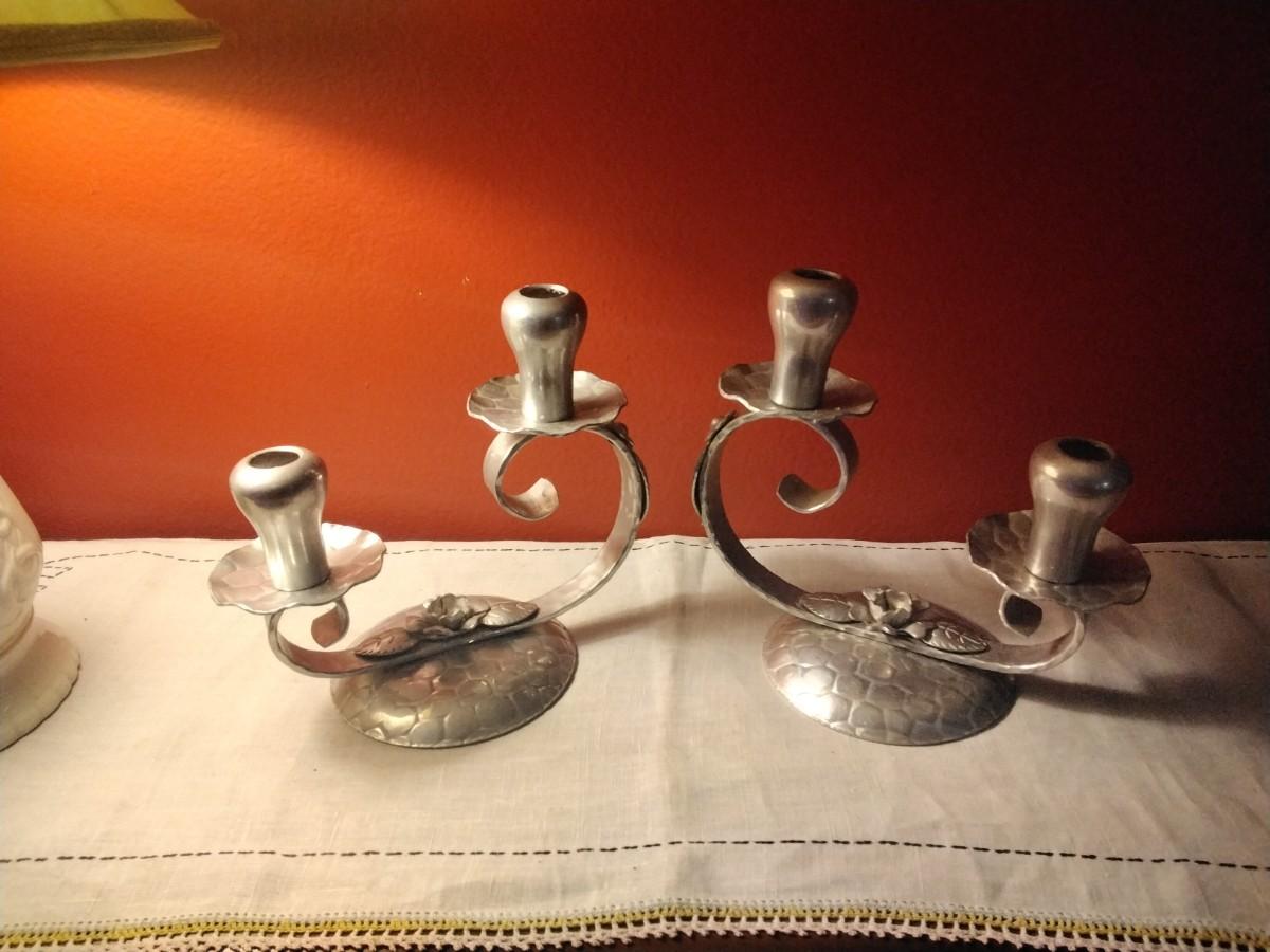 Aluminum Twinned candlestick holders