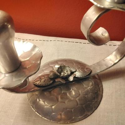 Aluminum Twinned candlestick holders