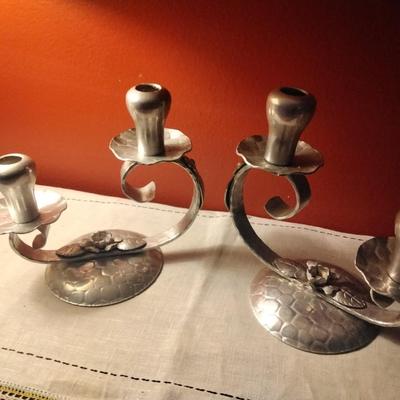 Aluminum Twinned candlestick holders