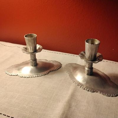 Aluminum Oval based candlestick holders