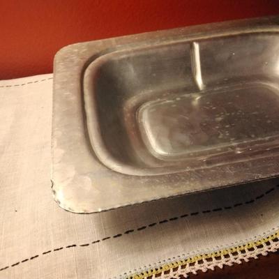 Hammered Aluminum Deep dish tray