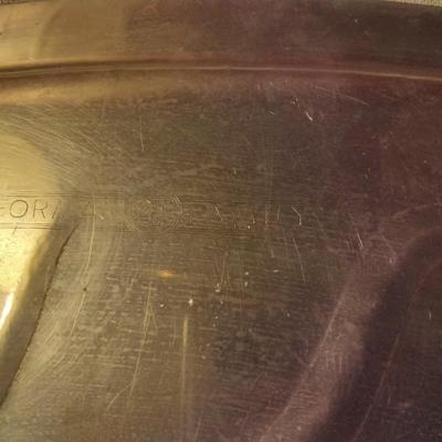 Aluminum wildflower meat serving platter