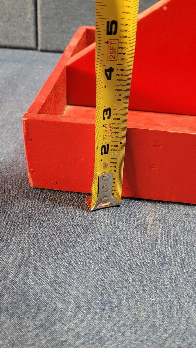 Lot 10 Red Wood Tool Box