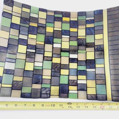 BEAUTIFUL 2004 KYMU HUGHES #1 IRIDESCENT GLASS ART PIECE