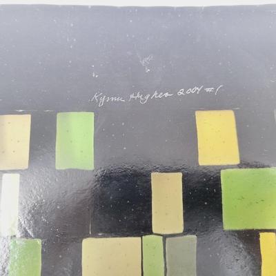 BEAUTIFUL 2004 KYMU HUGHES #1 IRIDESCENT GLASS ART PIECE