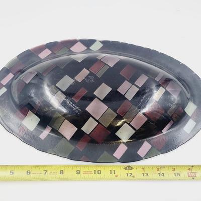 BEAUTIFUL 2004 KYMM HUGHES #2 IRIDESCENT GLASS ART PIECE