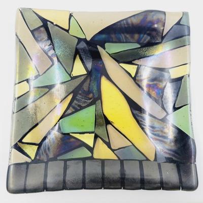 BEAUTIFUL 2001 KYMM HUGHES #6 IRIDESCENT ART GLASS PIECE
