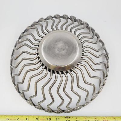 BEAUTIFUL WIRED PEWTER SWIRL DESIGN BOWL