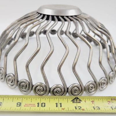 BEAUTIFUL WIRED PEWTER SWIRL DESIGN BOWL