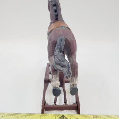 CRACKER BARREL CAST IRON ROCKING HORSE