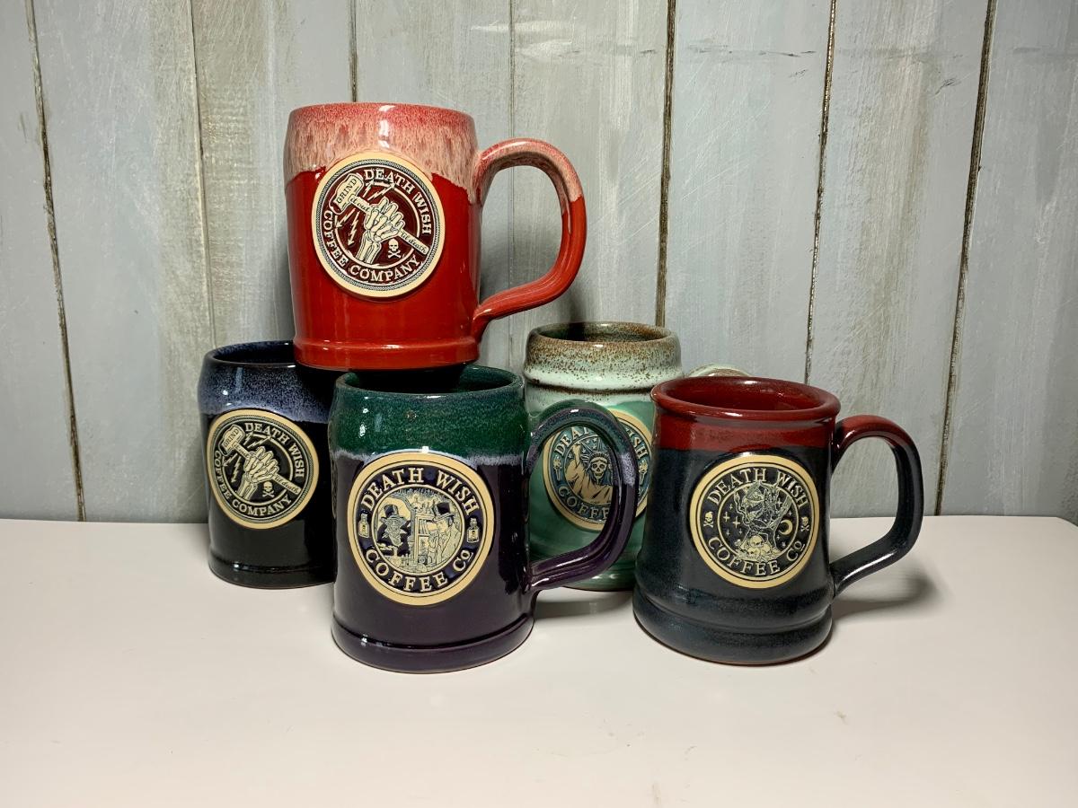 LOT 4R Highly Collectible Deneen Pottery Death Wish Coffee Mug